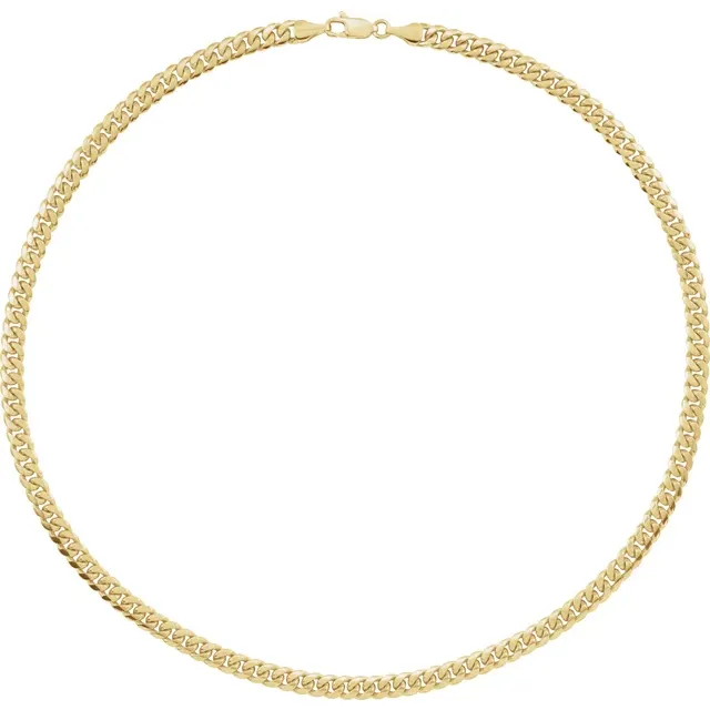 14K Yellow 5 mm Solid Miami Cuban Curb 5" Bracelet - Deloure Jewelers LLC