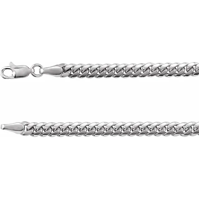 925 Sterling Silver Solid 4.35mm-5mm Miami Cuban Curb 8" Bracelet - Deloure Jewelers LLC