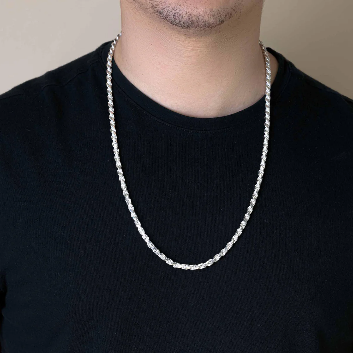 925 Sterling Silver Rope 5mm Chain - Deloure Jewelers LLC