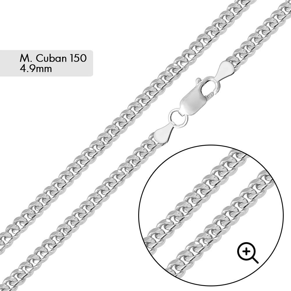 925 Sterling Silver Solid Miami Cuban Chain 4.9mm - Deloure Jewelers LLC
