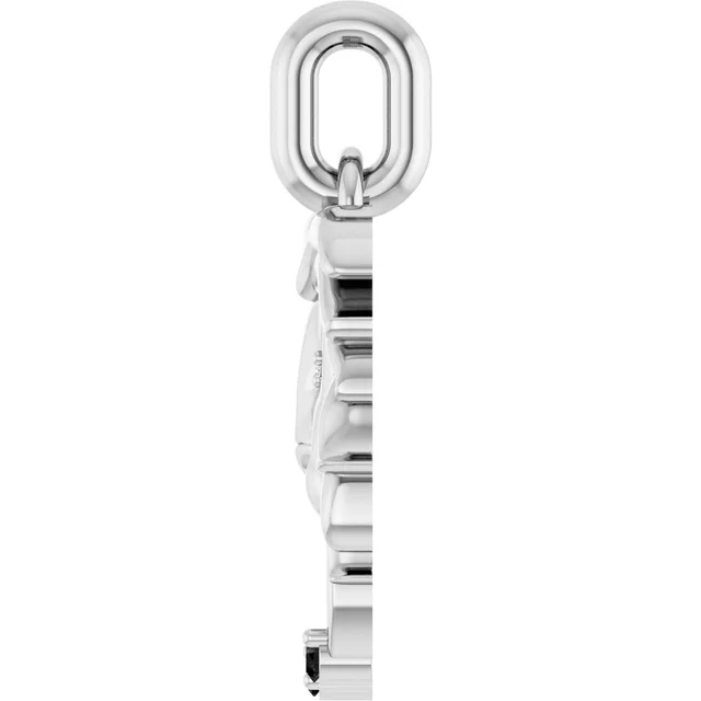 925 Sterling Silver .005 CTW Natural Diamond Lion Pendant - Deloure Jewelers LLC