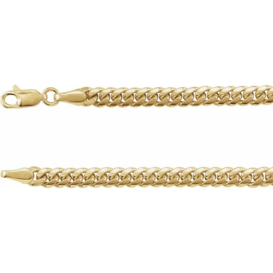 14K Yellow 4.35 mm Solid Miami Cuban Curb 8" Bracelet - Deloure Jewelers LLC