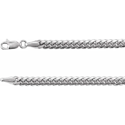 925 Sterling Silver Solid 4.35mm-5mm Miami Cuban Curb 8" Bracelet - Deloure Jewelers LLC