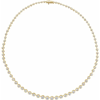 14K Yellow 6 3/4 CTW Lab-Grown Diamond Line 16" Necklace - Deloure Jewelers LLC