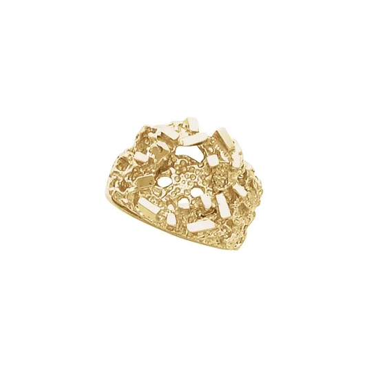 14K Yellow Nugget Ring - Deloure Jewelers LLC
