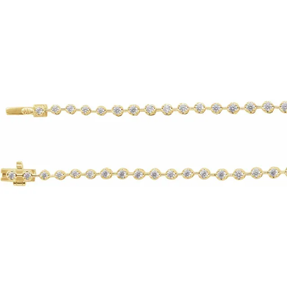 14K Yellow 6 3/4 CTW Lab-Grown Diamond Line 16" Necklace - Deloure Jewelers LLC