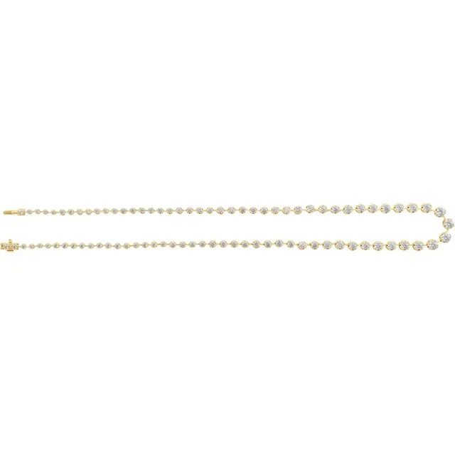14K Yellow 6 3/4 CTW Lab-Grown Diamond Line 16" Necklace - Deloure Jewelers LLC
