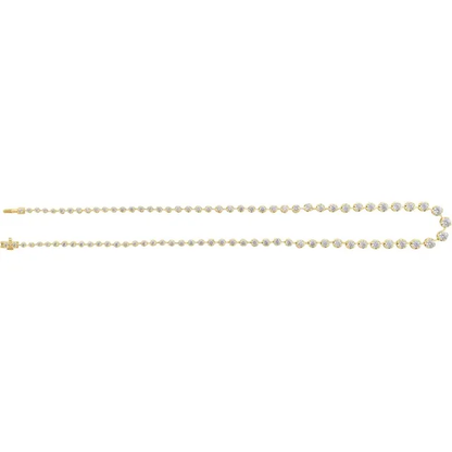 14K Yellow 6 3/4 CTW Lab-Grown Diamond Line 16" Necklace - Deloure Jewelers LLC